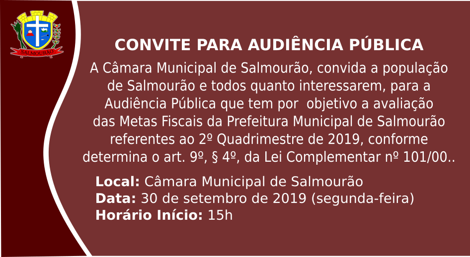 Audiência Pública 2º Quadrimestre de 2019