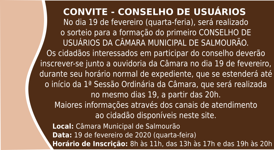 Câmara formará seu primeiro Conselho de Usuários