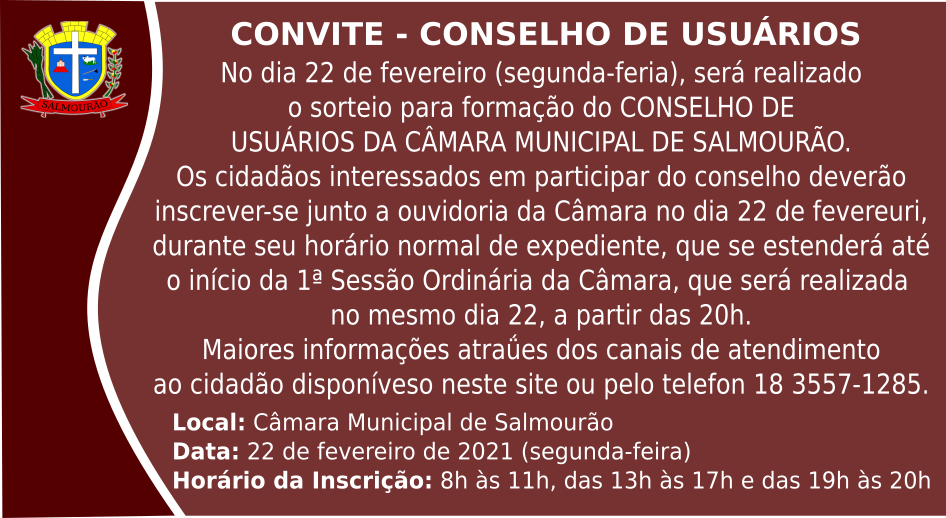 Conselho de Usuários da Câmara Municipal