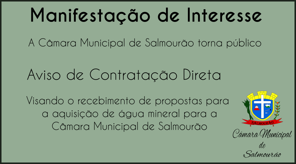 Contratação Direta - Água 