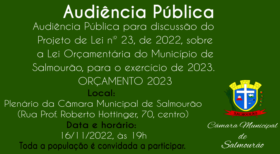 Convite Audiência Pública