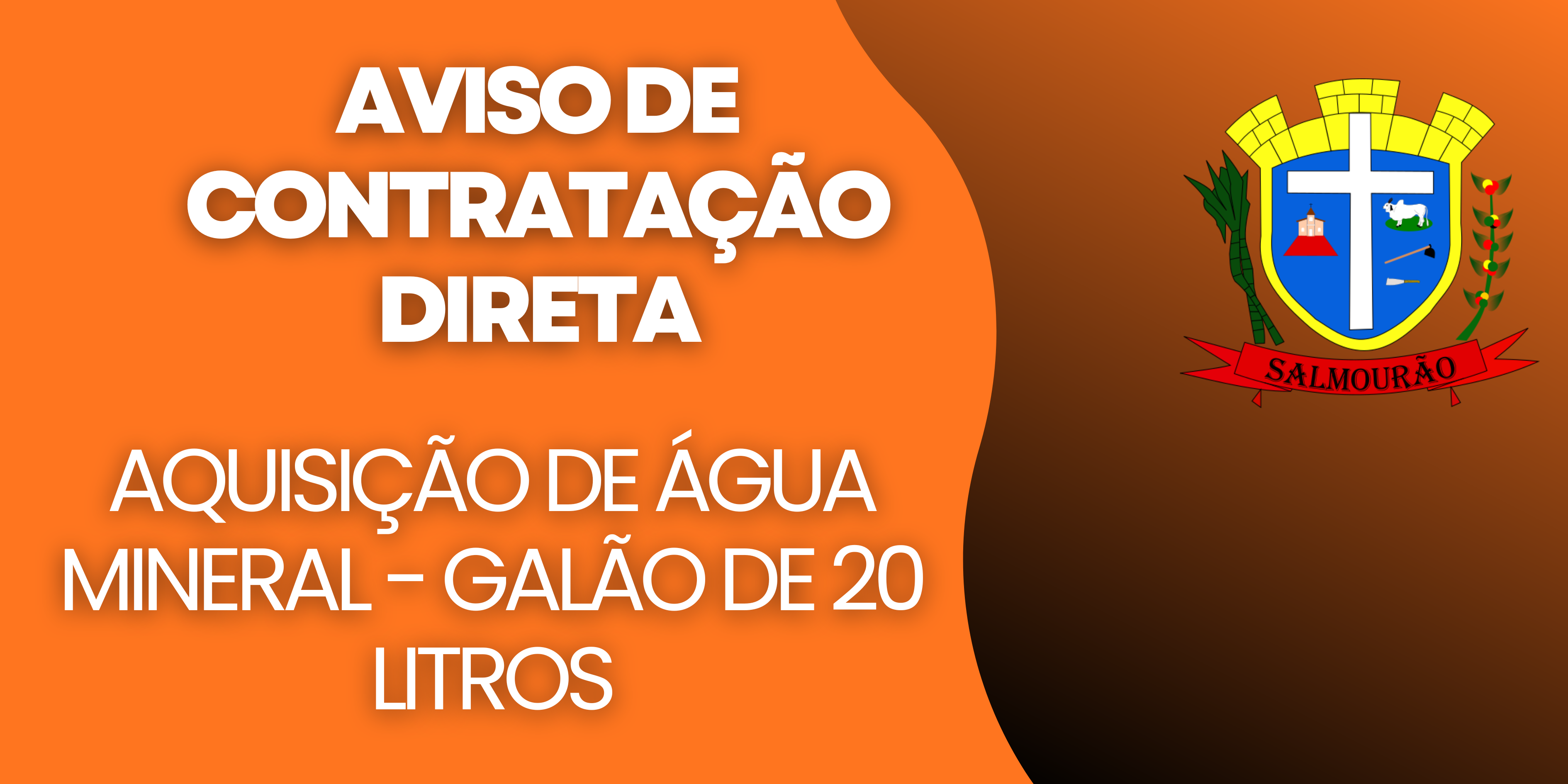 Dispensa para aquisição de água mineral