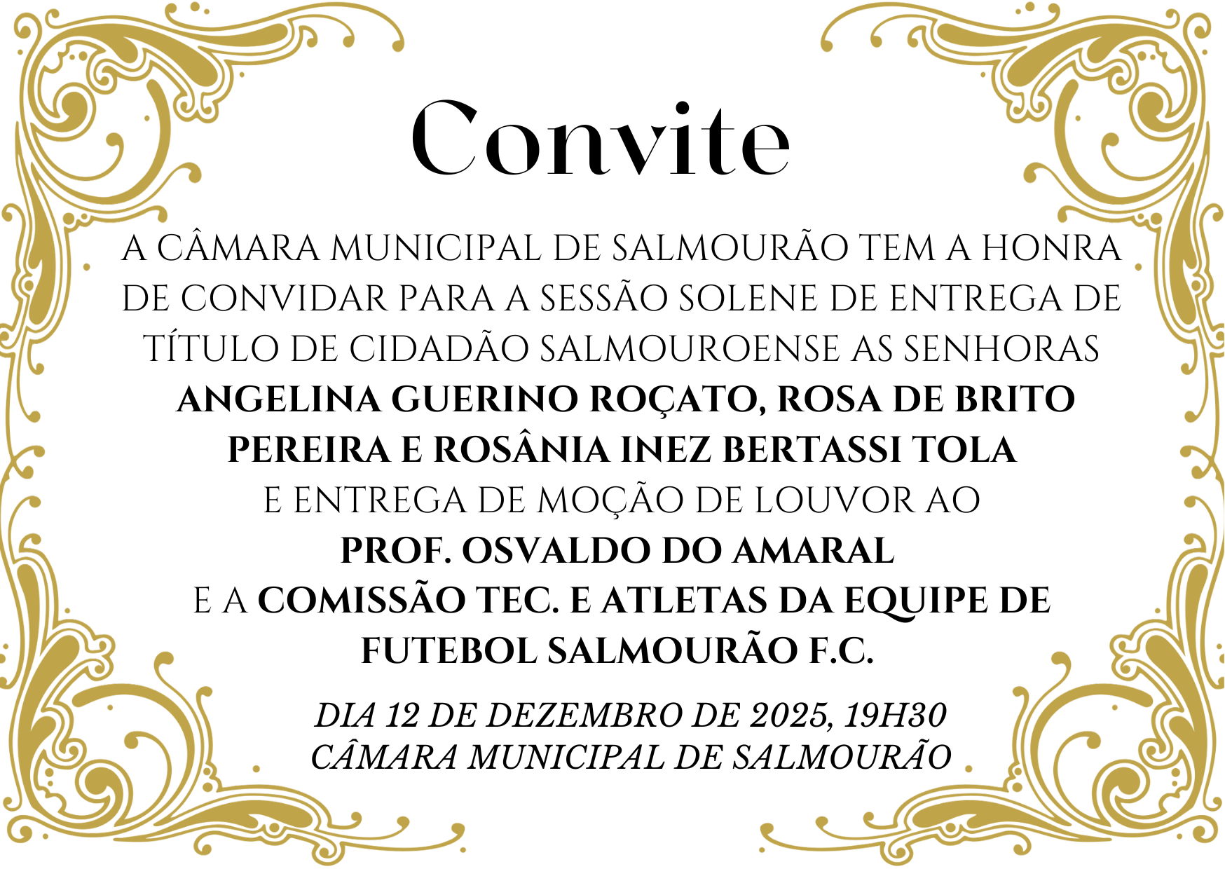 Sessão Solene - Homenagens